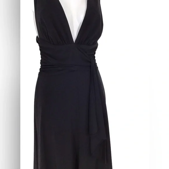 White House Black Market Black Halter Criss Cross Low Back Cocktail Dres… - Picture 5 of 6